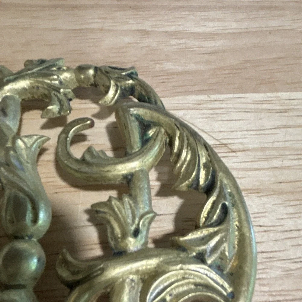 Vintage 1950 Colonial Williamsburg Cypher Brass Trivet